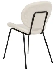 Esszimmerstuhl 2er Set LUANA Bouclé Weiß_873686