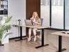 Manual Adjustable Standing Desk DESTINES 160 cm 72 cm Black/ Light Brown