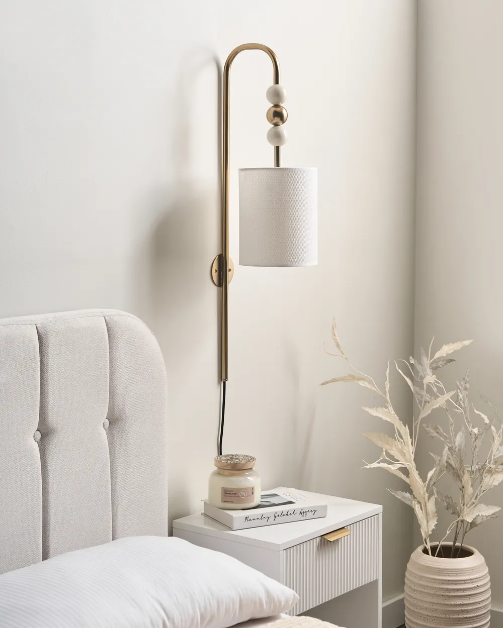Wandlampe LOKY Metall Messing / Beige_1024683