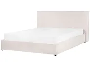 Ottoman Bed LAVAUR Velvet Off-White 160 x 200 cm (EU King Size)_870932