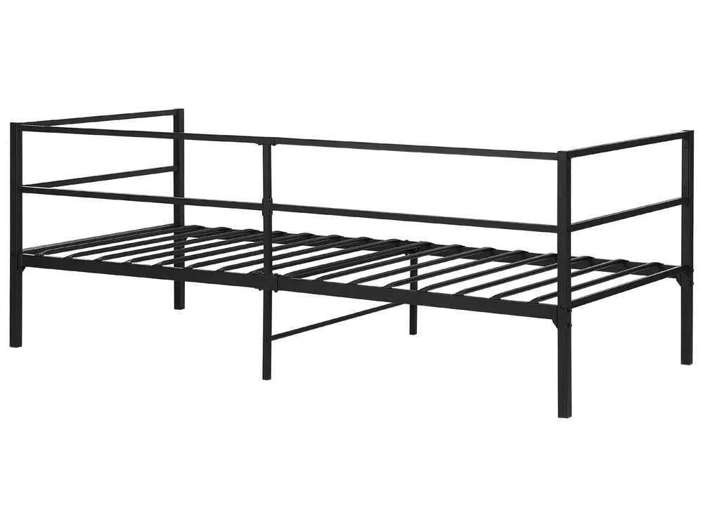 Bett mit Lattenrost Metall BATTUT 90 x 200 cm Schwarz_894122