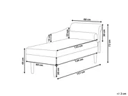 Rechtsseitige Chaiselongue YVOIRE Stoff Taupe_1040411