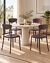 Gartenstuhl 4er Set VIESTE Braun