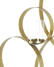 Wandkerzenhalter BURU 80 cm Metall Gold_826480