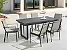 Gartenmöbel Set 6-Sitzer VALCANETTO/BUSSETO Metall Schwarz