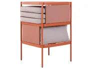 Ensemble de salon de jardin avec table 2 places TERRACINA Métal Orange_826672