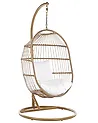 Hängesessel mit Gestell ALBA Polyrattan Naturfarben