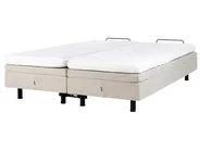 Adjustable Bed without Headboard Fabric DUKE II 160 x 200 cm (EU King Size) Light Beige_952211
