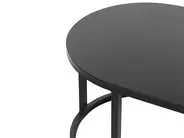 Lounge Set mit Tisch 3-Sitzer MONTEFALCO Metall Weiß_905558