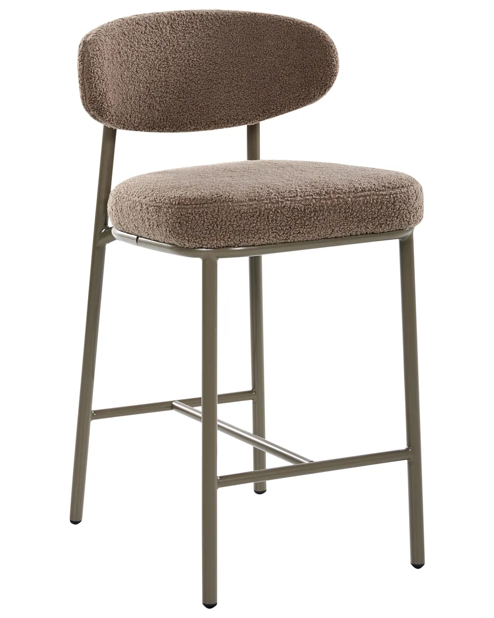 Set of 2 Bar Chairs UNITY Boucle Taupe_1042284
