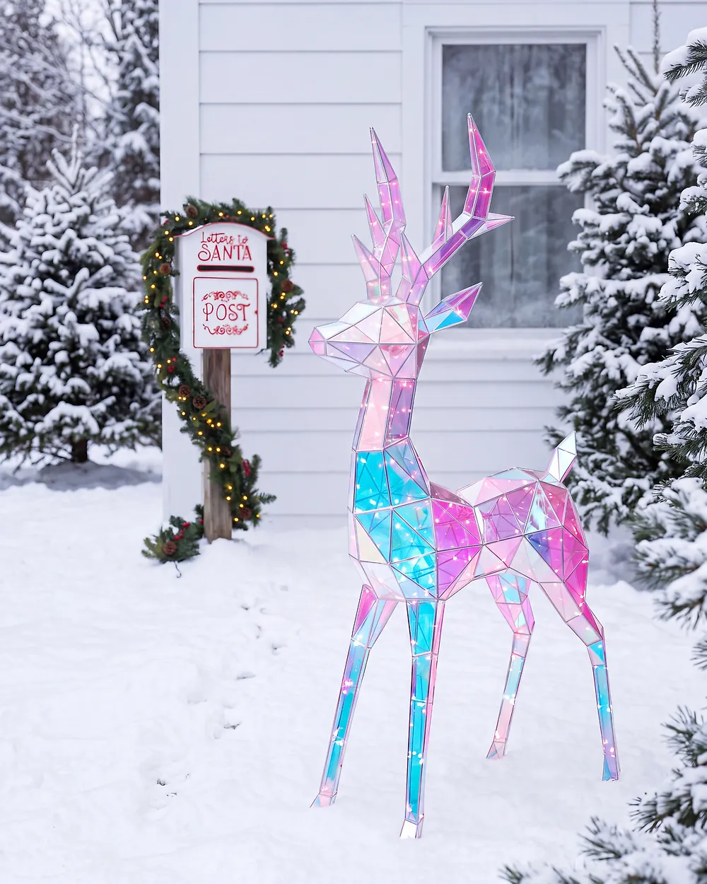 Outdoor Decoration LED HALSUA 76 cm Reindeer Multicolour_1175571