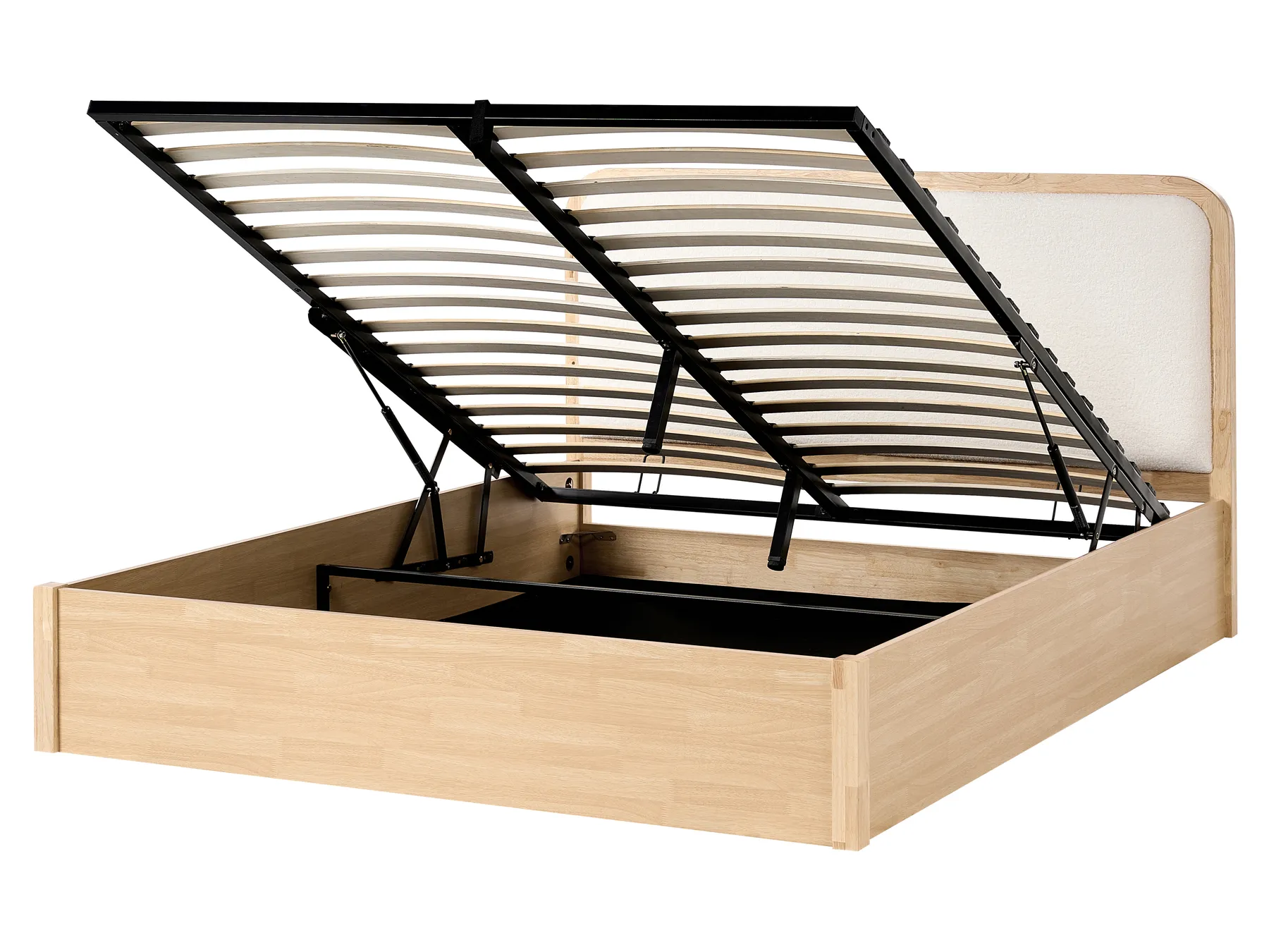 Ottoman Bed PEROUGES Light Brown 160 x 200 cm (EU King Size)_1047603