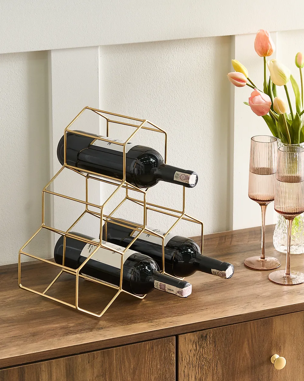 Weinregal LISTOWEL Metall Gold_1175094