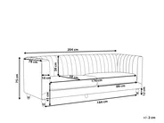 Sofa 3-Sitzer ARVIKA Samtstoff Hellblau_810296