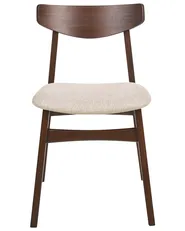 Esszimmerstuhl 2er Set SMILEY Holz Braun / Beige_1068307