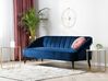 Sofa 3-Sitzer ALSVAG Samtstoff Marineblau
