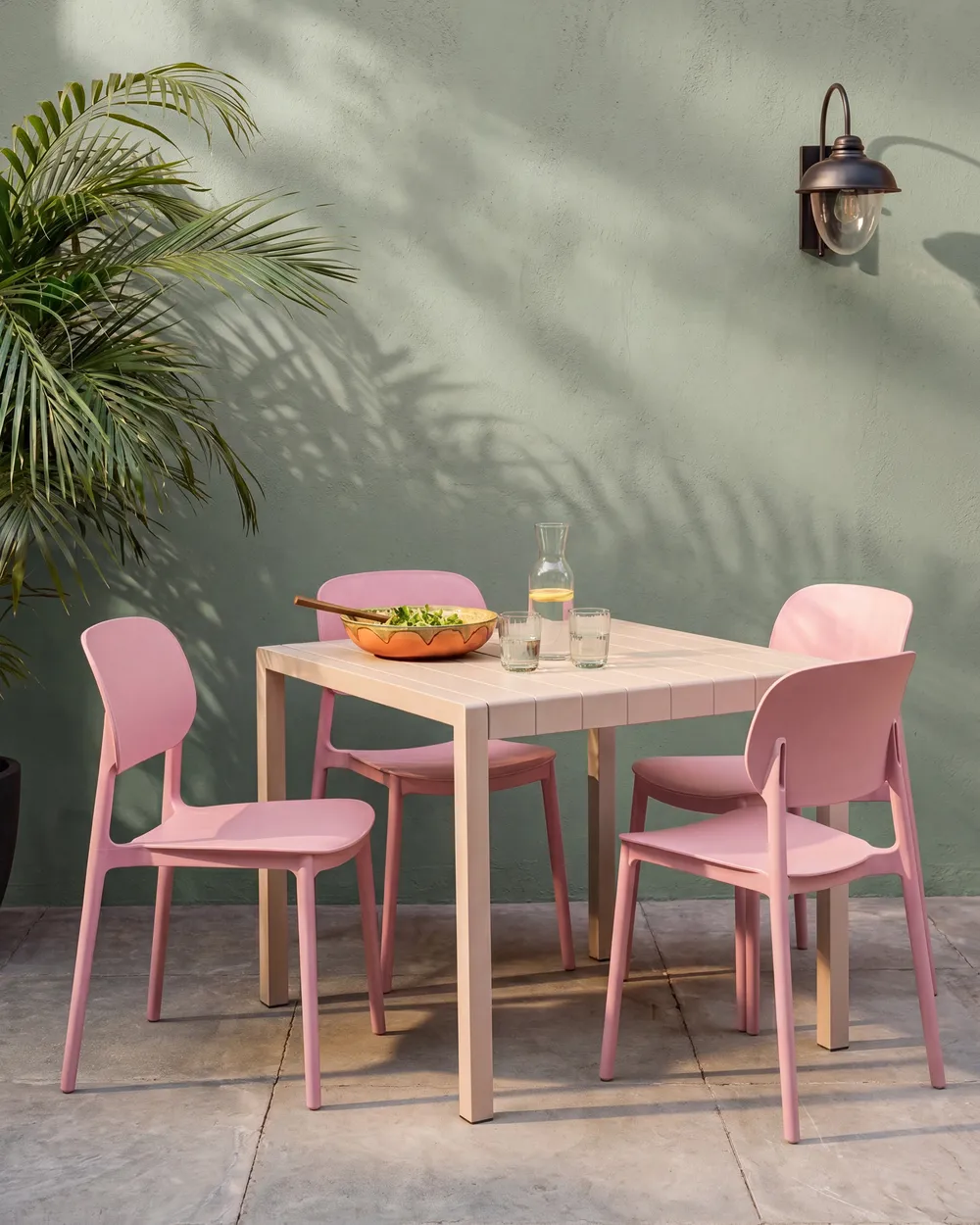 Set of 4 Garden Chairs TUPIZA Pink_1081981