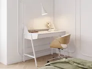 Home Office Desk with Hutch BROXTON 77 cm 46 cm White_1102757