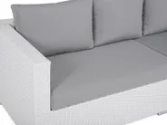 Garden Lounge Set with Table 8 Seater XXL Modular PE Rattan White Right Hand_705588