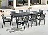 Gartenmöbel Set 8-Sitzer VALCANETTO/TAVIANO inkl. Kissen Metall Schwarz