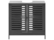 Waschbeckenunterschrank MISSOULA 60 cm Bambus Schwarz_1032185