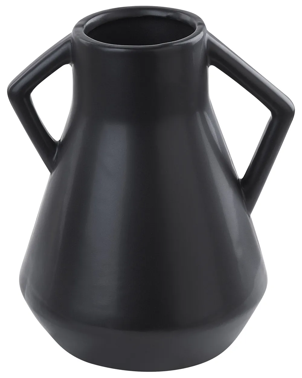 Blumenvase FERMI 20 cm Keramik Schwarz