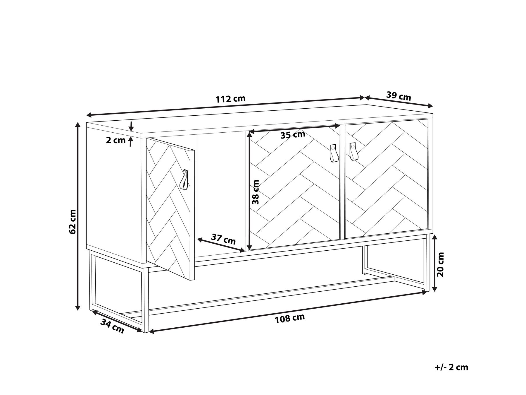 Cabinet NUEVA Light Brown/ White_787481