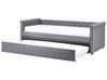 Ausziehbett Stoff LIBOURNE 90 x 200 cm Dunkelgrau