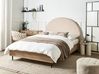 Bett mit Lattenrost Bouclé MILLAY 140 x 200 cm Beige
