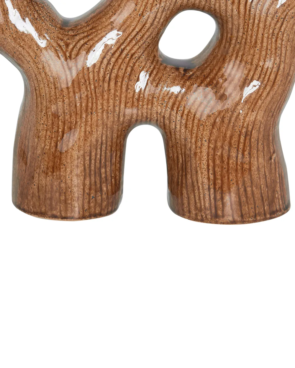 Blumenvase BARBUS 31 cm Steinzeug Braun_935276