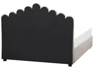 Krevet s prostorom za pohranu VINCENNES Samet Sivo-bež 160 x 200 cm_837314