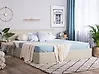 Bett mit Stauraum ORBEY Stoff Hellbeige 180 x 200 cm
