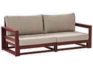 Gartensofa 2-Sitzer TIMOR modular Akazienholz Dunkelrot_856624