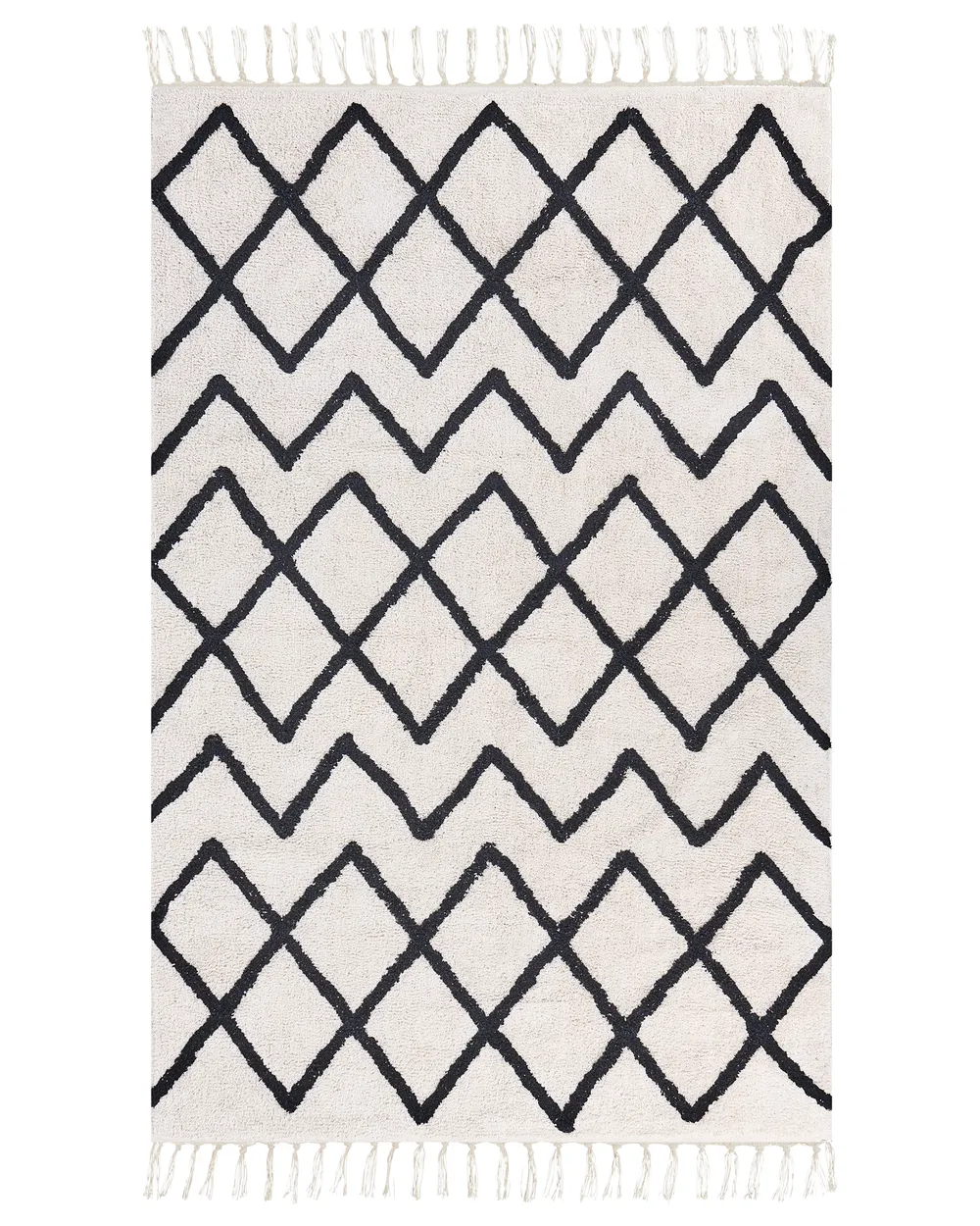 Teppich ELDES Beige 160 x 230 cm Baumwolle