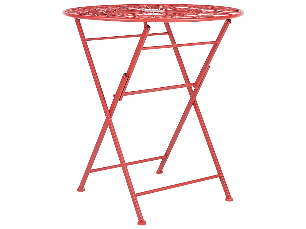 Outdoor Bistrotisch SCARIO 70 cm 70 cm Metall Rot