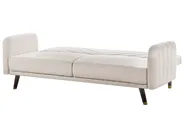 Sofa Bed 3 Seater SENJA Faux Linen Light Beige_944833