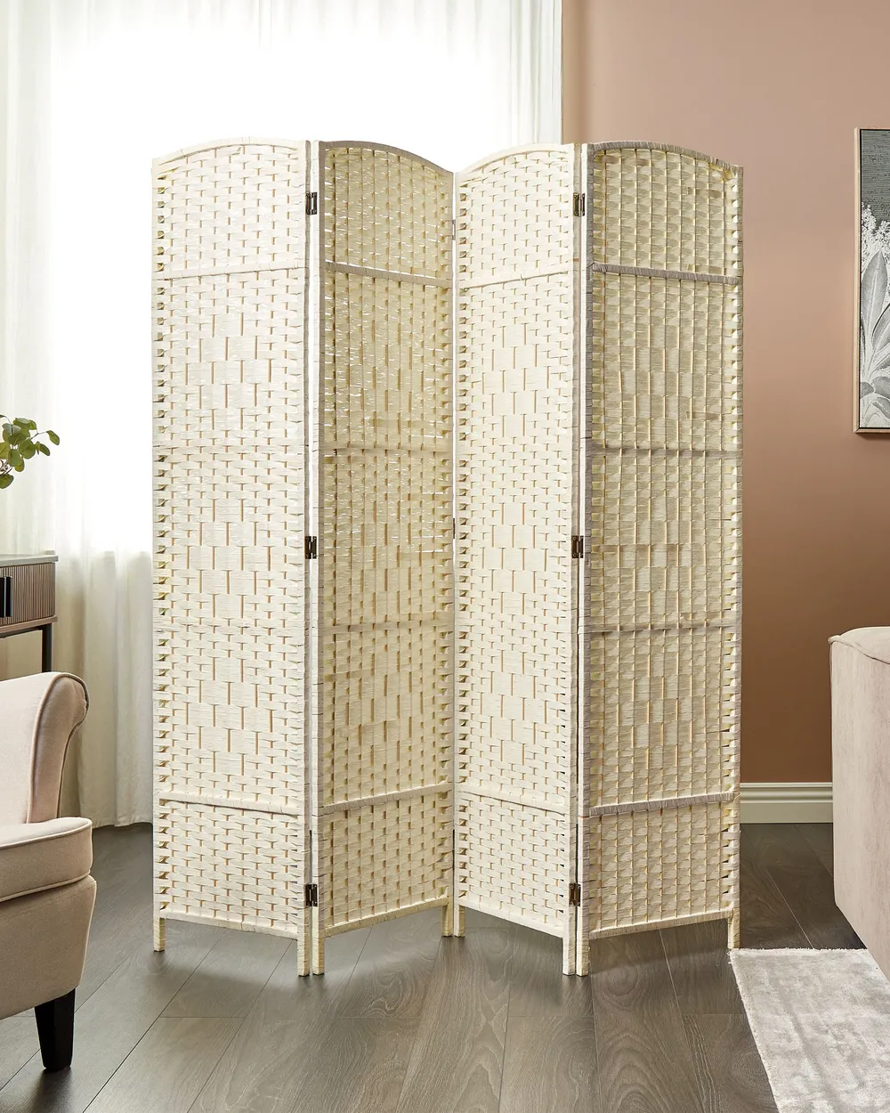 Raumteiler 4-teilig LAPPAGO 163 cm 170 cm Hellbeige_874000