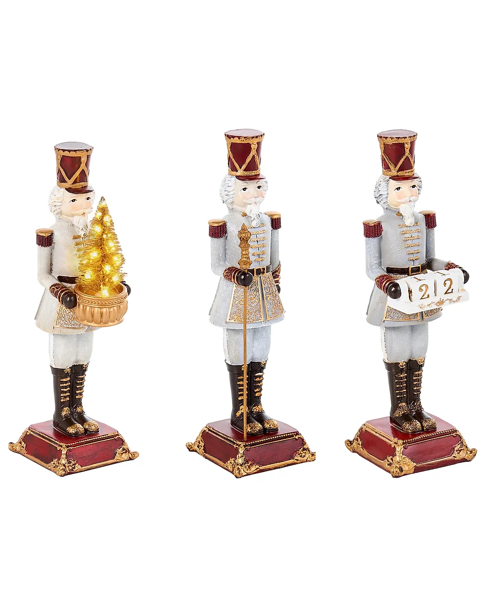 Set van 3 figuren LED PELLOSNIEMI 32 cm Notenkraker Meerkleurig