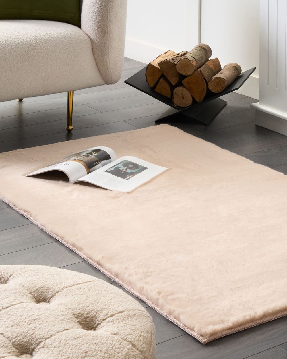Kunstbontkleed MIRPUR Beige 80 x 150 cm