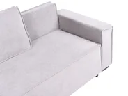 Eckschlafsofa 3-Sitzer EDANE mit Stauraum Stoff Grau rechtsseitig_1057172