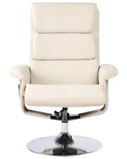 Massagestuhl LEGEND mit Fußstütze Kunstleder Hellbeige_963865