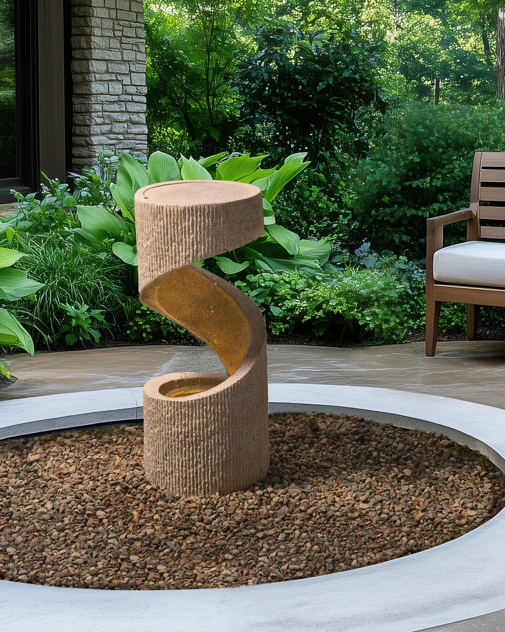 Gartenbrunnen LED WINX Beige
