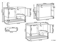 3 Piece Outdoor Kitchen Set with Sink MAENZA White Metal_1045098