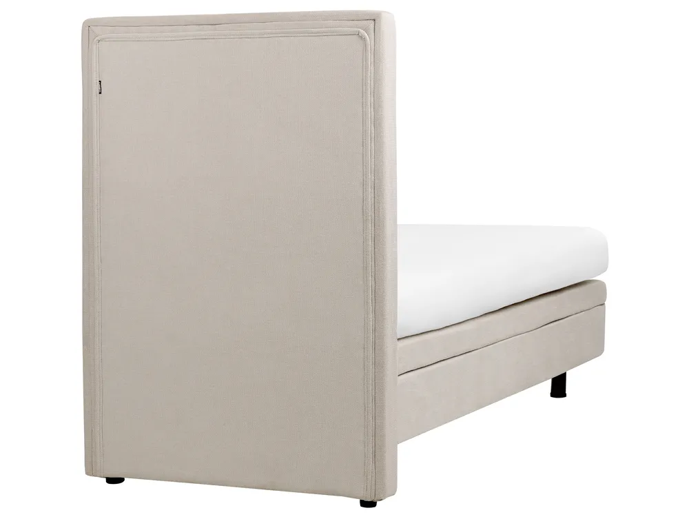 Adjustable Bed Fabric DUKE II 80 x 200 cm (EU Small Single) Light Beige_910503