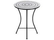 Bistro Set klappbar COMISO Metall Schwarz / Weiß_982150