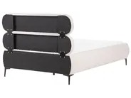 Bett mit Lattenrost Bouclé LESSAY 120 x 200 cm Cremeweiß_1125003