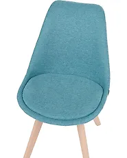 Set of 2 Dining Chairs DAKOTA II Fabric Blue_1186338