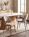 Esszimmerstuhl 2er Set COVELO Samtstoff Taupe