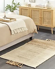 Teppich HAMZALAR Beige 80 x 150 cm Jute_1179740