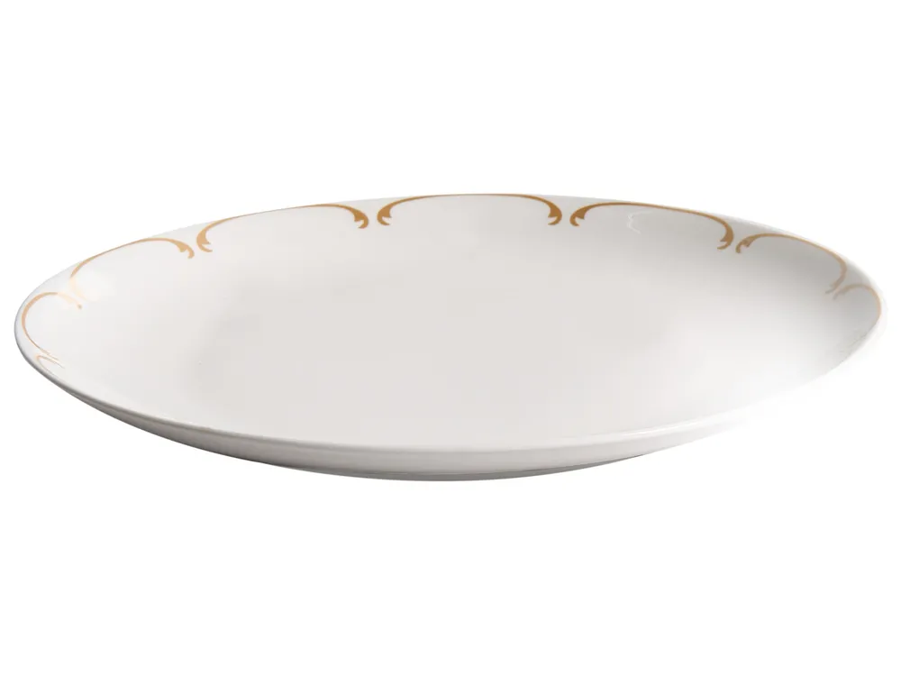 Set of 24 Dinnerware CHAROLI Porcelain White/ Gold_1061871